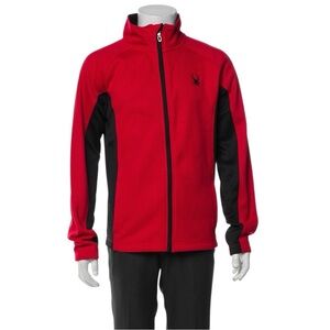 Spyder Thermal Weave Core Full Zip Jacket Red Black
